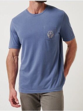 Travis Mathew Men's Crew Pocket Tee - Slate Blue